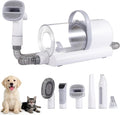 ZKSCool 6 in 1 pet grooming vacuum front view with complete attachment kit