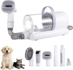 ZKSCool 6 in 1 pet grooming vacuum front view with complete attachment kit