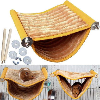 FunMove warm hamster hammock front view showing double layer design