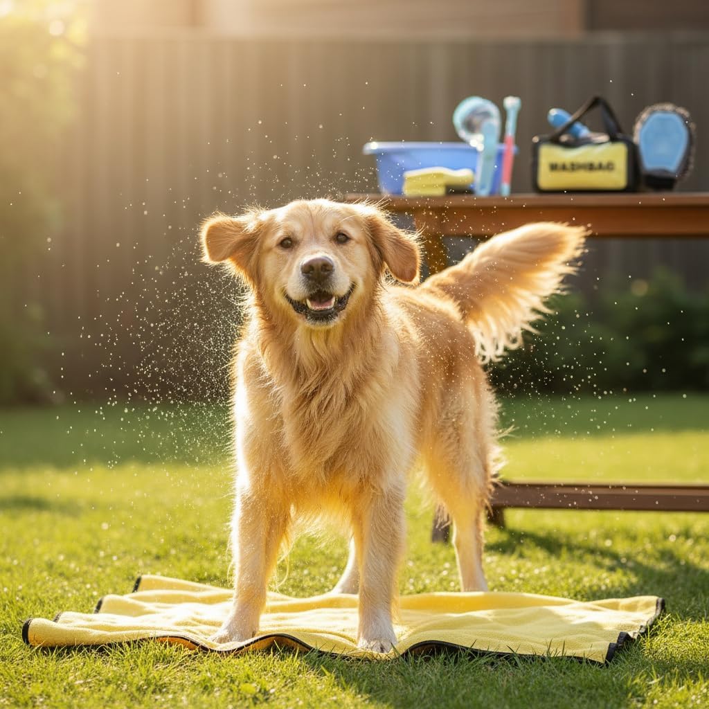 Complete six piece puppy shower attachment set with packaging