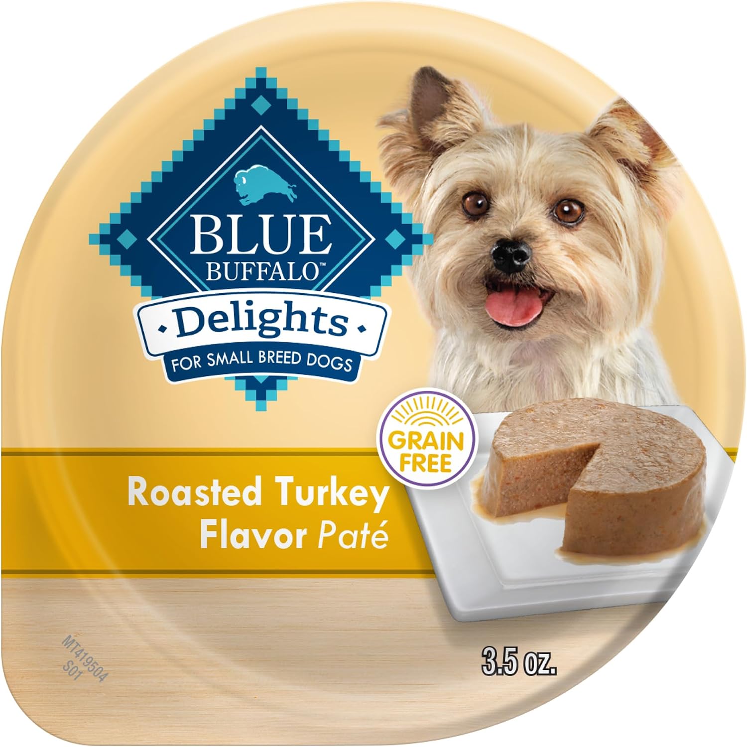 Blue Buffalo Delights Variety Pack Natural Grain Free Wet Dog Food for Small Breed Dogs (Top Sirloin Flavor Pat and Grilled Chicken Flavor Pat) with Natural Ingredients, 3.5-oz. Each (12 Cups) - Image 15