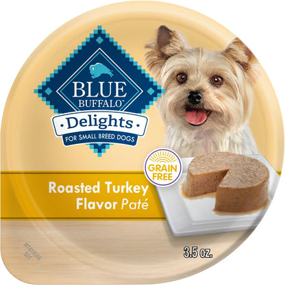 Blue Buffalo Delights Variety Pack Natural Grain Free Wet Dog Food for Small Breed Dogs (Top Sirloin Flavor Pat and Grilled Chicken Flavor Pat) with Natural Ingredients, 3.5-oz. Each (12 Cups) - Image 15
