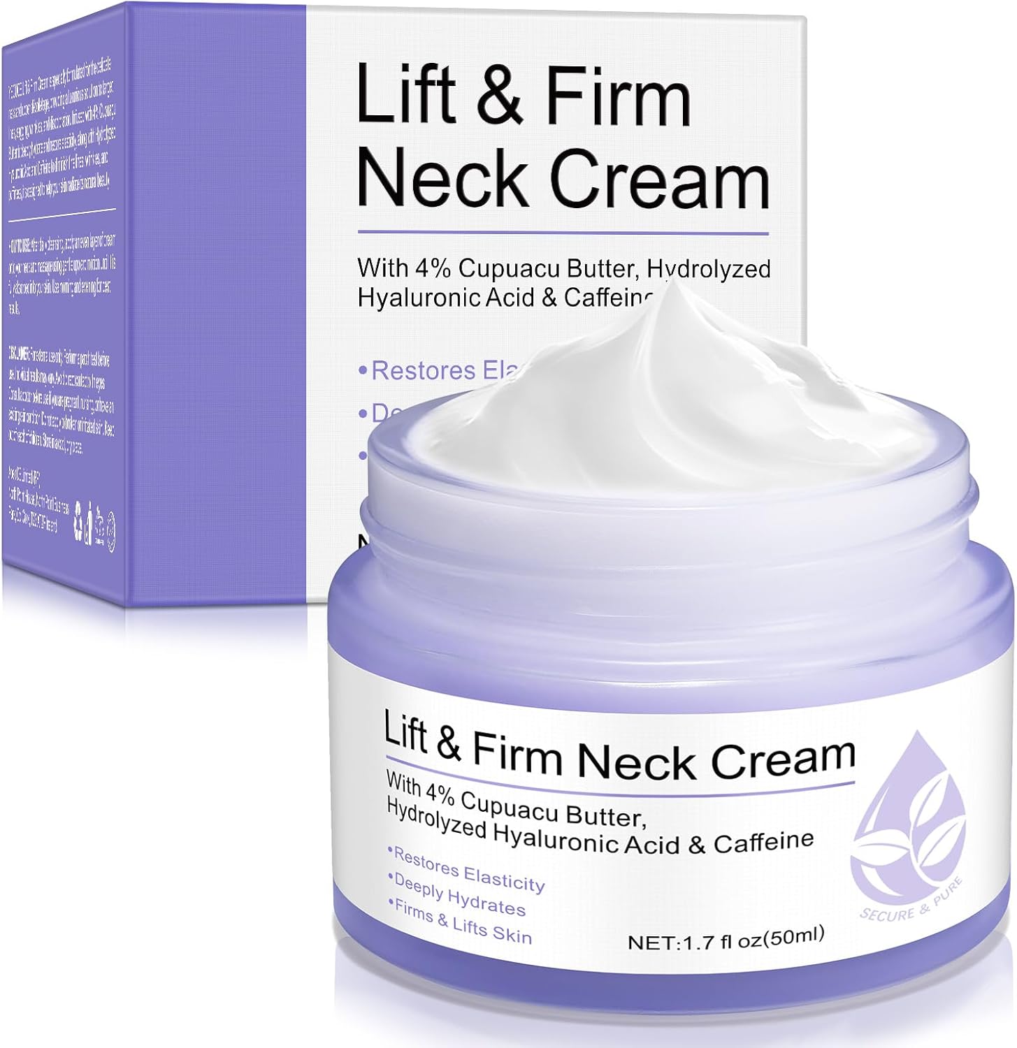 VCTSOF Tighten and Lift Neck Cream front view of the 1.7 fluid ounce container on a white background.