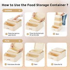 Close up of food grade silicone material on storage container