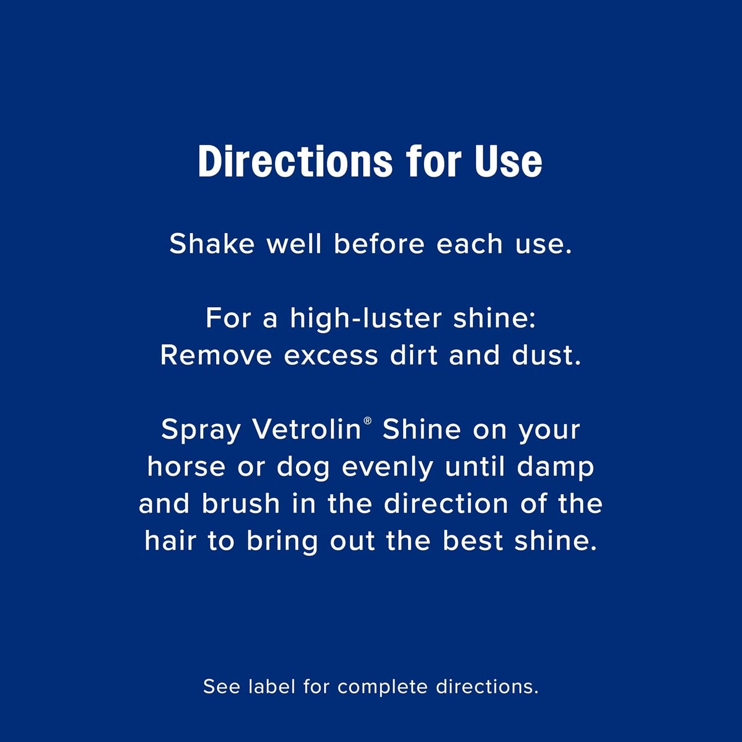 Farnam Vetrolin Shine professional grade silicone coat polish for show animals