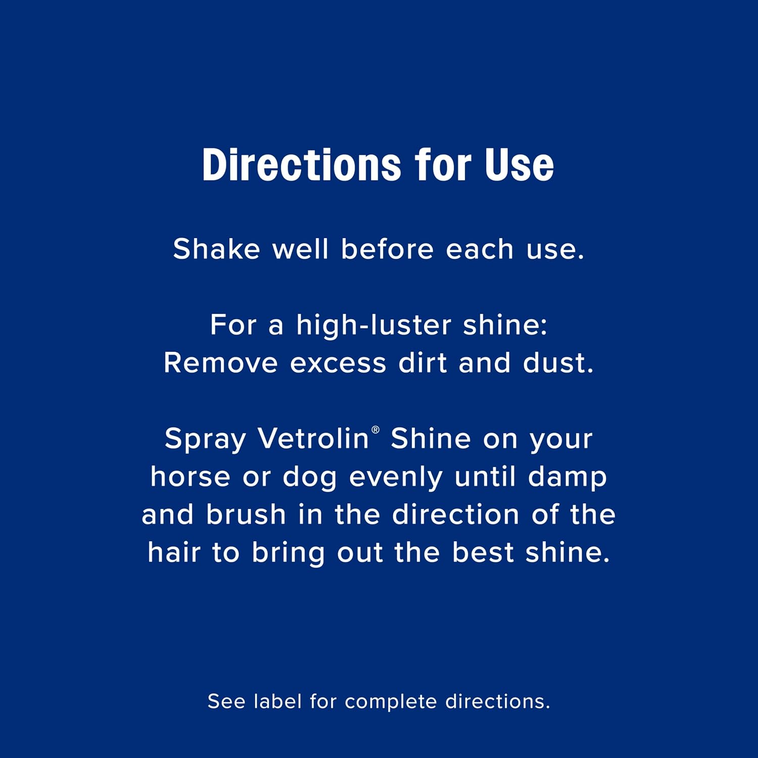 Farnam Vetrolin Shine professional grade silicone coat polish for show animals