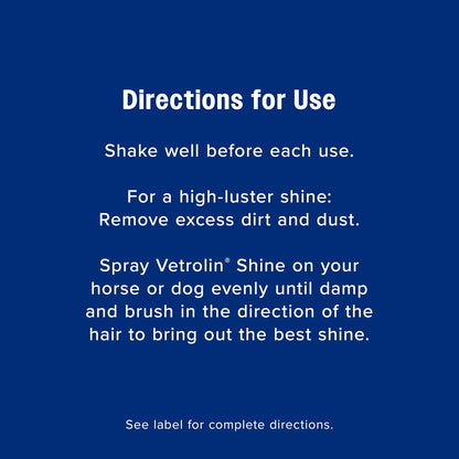 Farnam Vetrolin Shine professional grade silicone coat polish for show animals