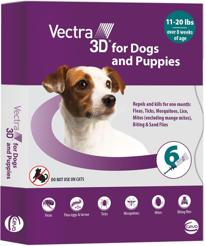 Vectra 3D authentic USA imported pet pest defense package back view