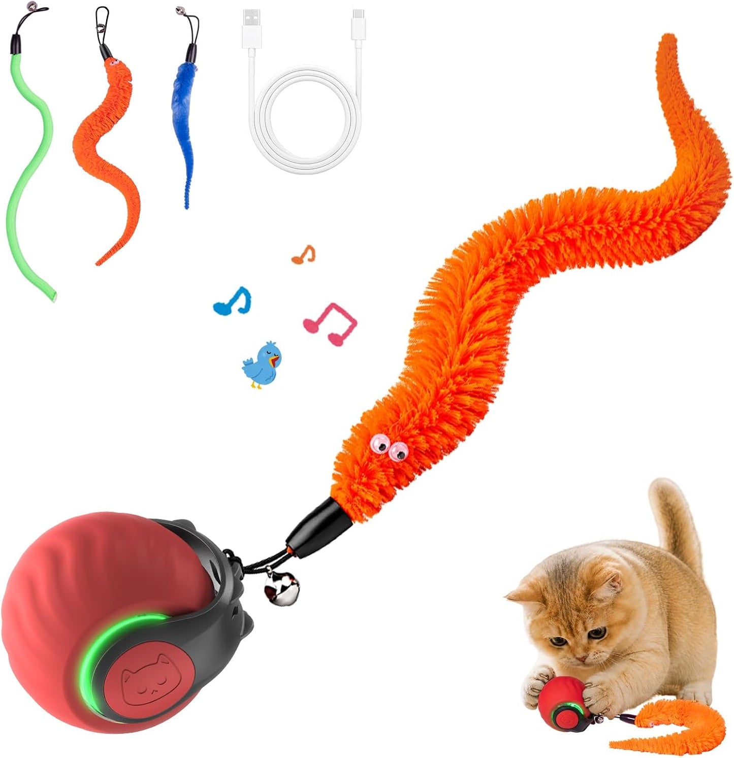 Geamen interactive cat toy with bird sounds front view