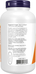NOW Supplements, Pumpkin Seed Oil 1000 mg, Cold Pressed, 200 Softgels - Image 3