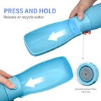 Close-up of the leak proof locking mechanism and silicone seal on the VEPOUYU pet travel dispenser.