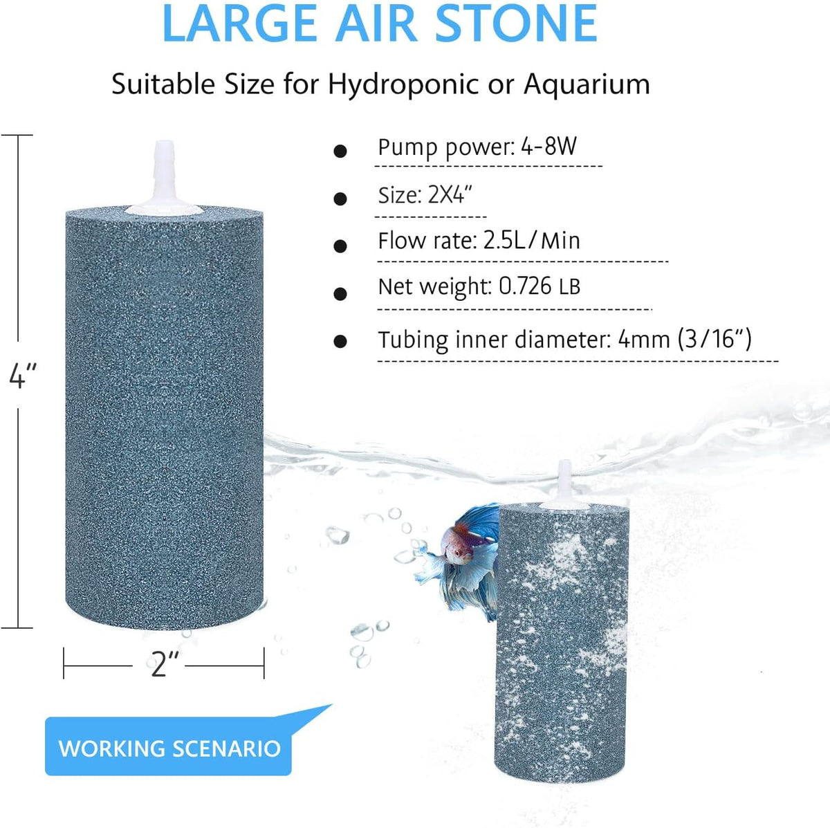 Vivosun 4 by 2 inch air stone pack of two