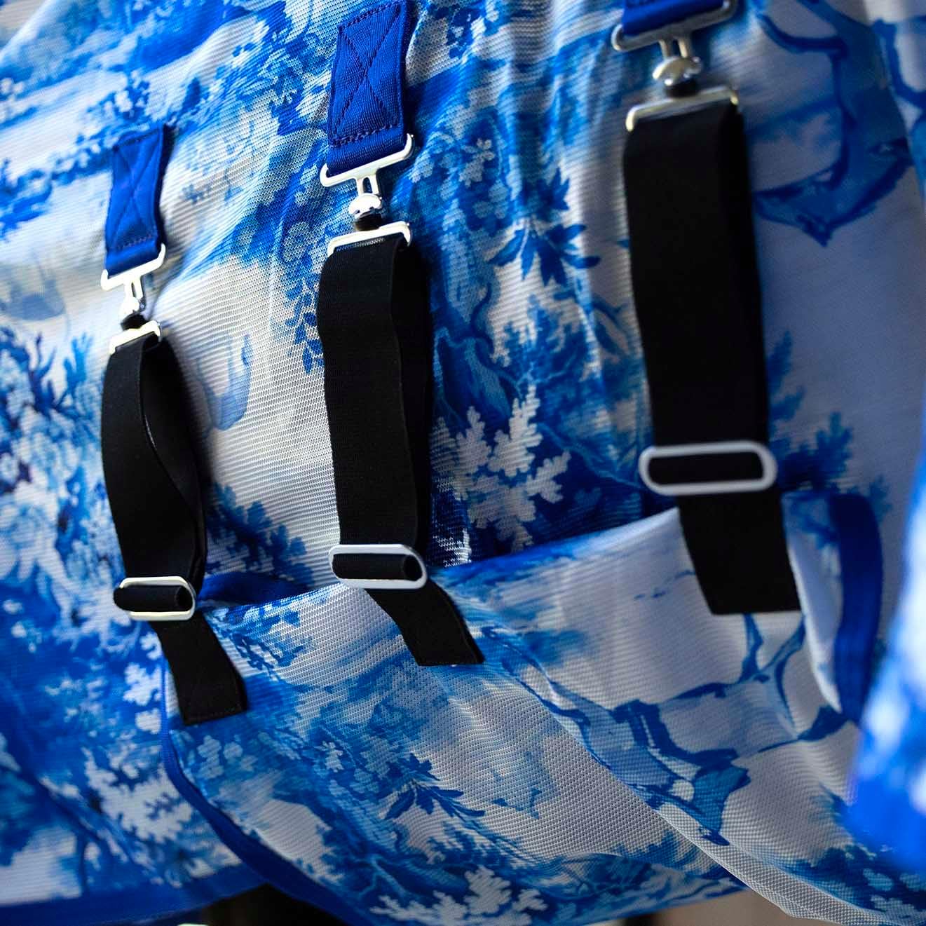 Side profile of the 69 inch Jeffers softmesh fly sheet highlighting adjustable belly bands.