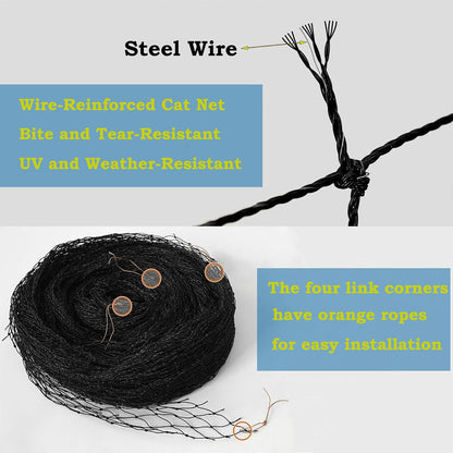 Comparison of standard net versus Jumxsrle wire-reinforced cat netting