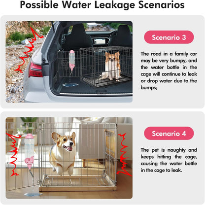 Vannon 34 ounce dog water dispenser double splint locking mechanism detail.