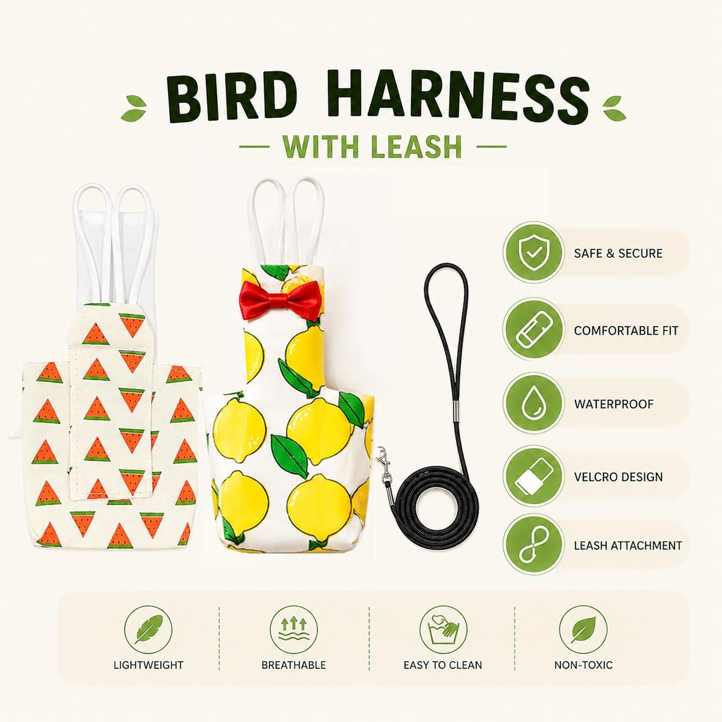 Close-up view of the breathable cotton material and soft stitching on the Homedy Crafts bird nappy.