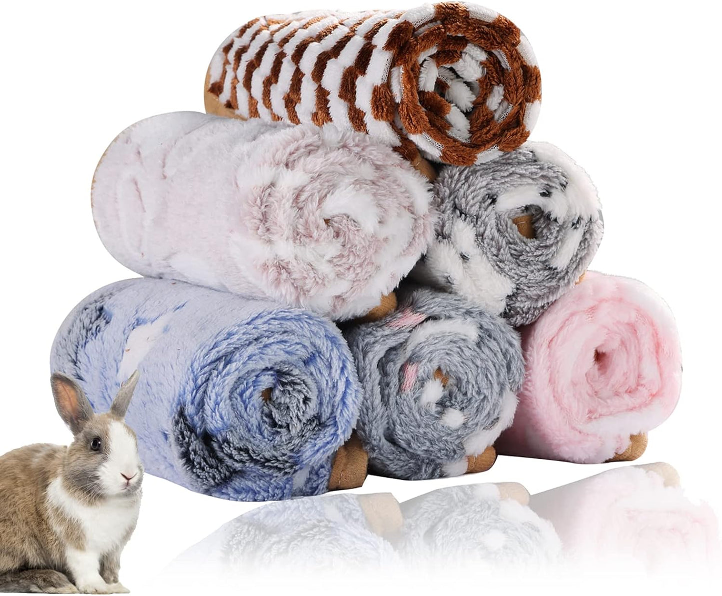 Folded Grddaef fleece blankets showing variety of colors