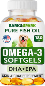BARK&SPARK Omega 3 Fish Oil for Dogs - w/Wild Alaskan Salmon Oil for Dogs, Fish Oil Liquid Supplement for Pets, EPA+DHA Fatty Acids, Skin&Coat Support - Itch&Allergy Relief, Joint, Immune&Heart Health - Image 12