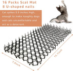 Close up view of rounded plastic spikes on cat deterrent mat