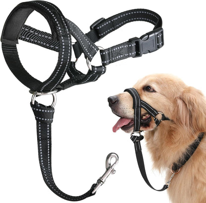 Barkless dog head collar in packaging for USA import