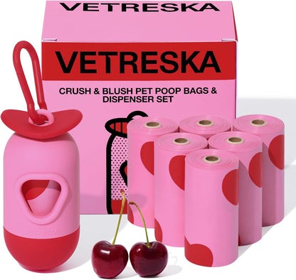 VETRESKA Dog Poop Bags with Dispenser, Lavender Scented, Guaranteed Leak Proof and Extra Thick Pet Waste Bags for Walking Dog and Cats Litter, 1 Bag Holder and 105 Bags (7 Refill Rolls) - Image 9