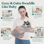 Supet anti escape cat grooming bag thick waist strap demonstration.