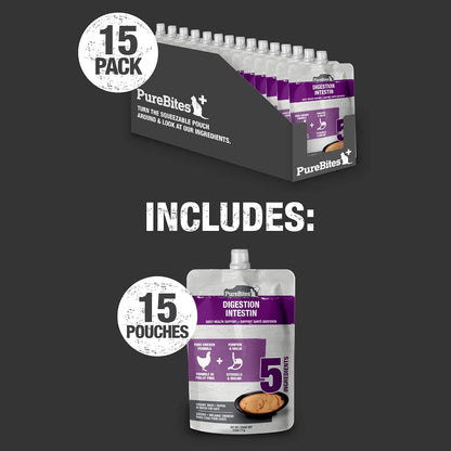PureBites digestion squeezable daily nutrition cat treat packaging