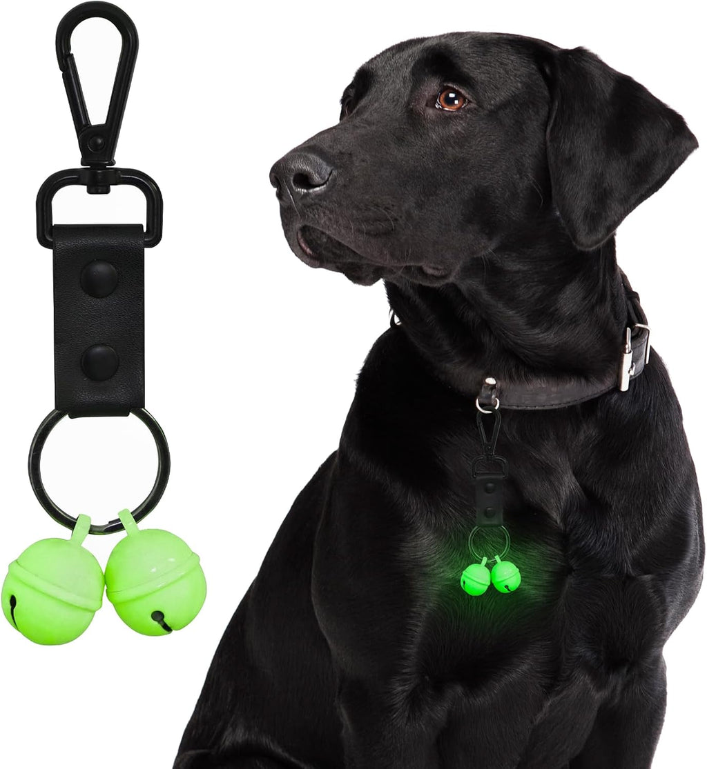 Whimsii authentic imported glow bell packaging display with attached metal split ring and lobster clasp