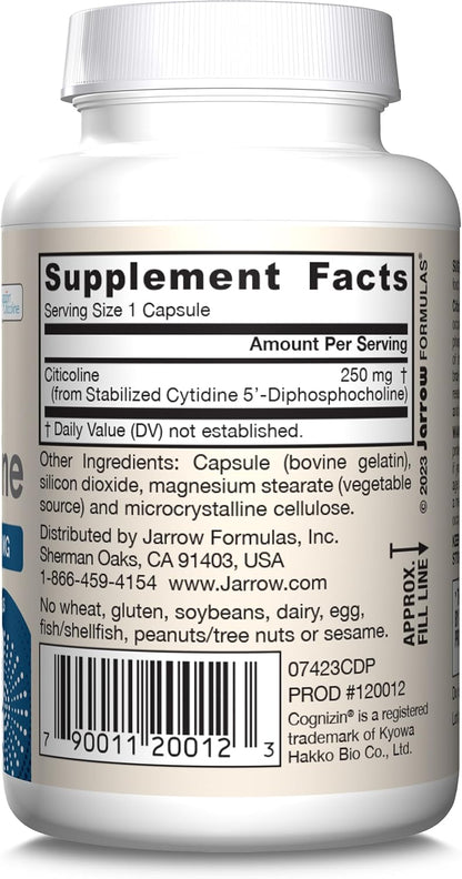 Authentic Jarrow Formulas grey matter protection formula available in 60 gelatin capsules pack.