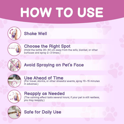 Safe drug-free cat anxiety relief spray for multi-cat households