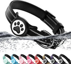 Airtag Dog Collar, Reflective Ultra-Durable Nylon Padded with QR Code Buckle & IP68 Waterproof Air Tag Holder Compatible for Apple AirTag, Comfortable for Small Medium Large Dogs(Pink,L) - Image 10