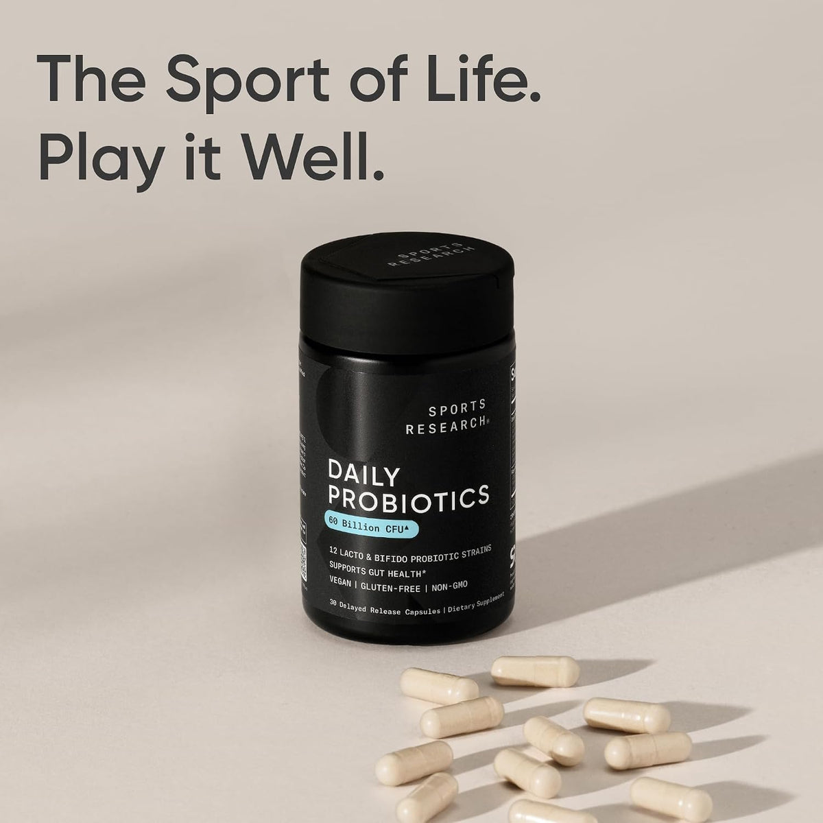 Sports Research Daily Probiotics bottle cap and safety seal