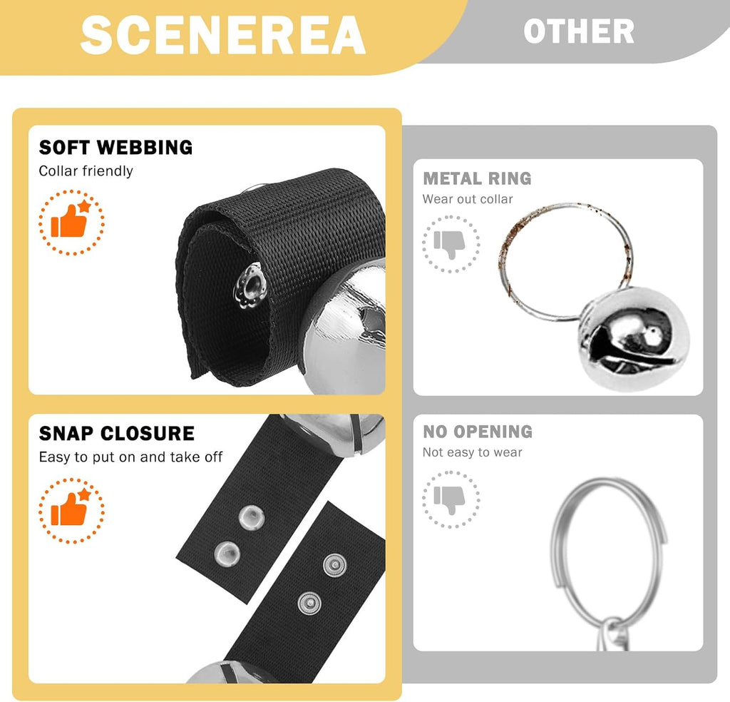 Heavy duty nylon loop with double press studs on pet bell