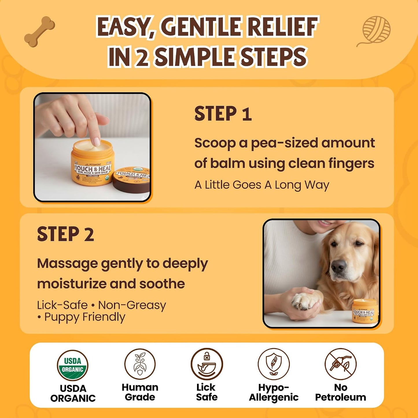 Safe organic paw butter for dogs on hot pavement