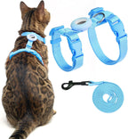 Cat Harness and Leash Set with Airtag Holder for Walking & Travelling, Escape Proof Cat Harness for Small Medium Large Kitten, Adjustable Lightweight Soft Cat Vests (Purple) - Image 11