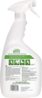 Close up of Nature's Miracle spray trigger and bottle label