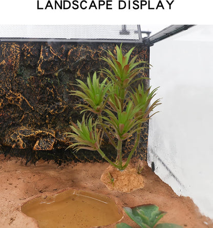 Woyrise fake desert plant with weighted rock base close up