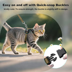 Premium imported feline safety harness and matching leash kit