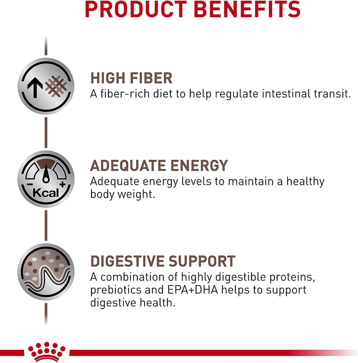 Premium authentic Royal Canin canine gastrointestinal support food packaging close up for gut health
