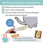 Cat Urine Collection Kit (6-Pack) - Clean Catch Urine Sample Tray for Cats & Small Dogs - Disposable Pet Urine Collector Tray - No Special Litter Needed - Made in Japan - Image 3