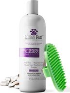 Back view of Lillian Ruff Pro Formula dog shampoo usage instructions