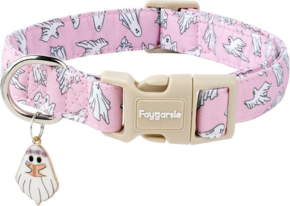 Faygarsle Cute Pink Bow Pattern Dog Collar for Summer Spring Design for Small Medium Large Dogs, S - Image 13
