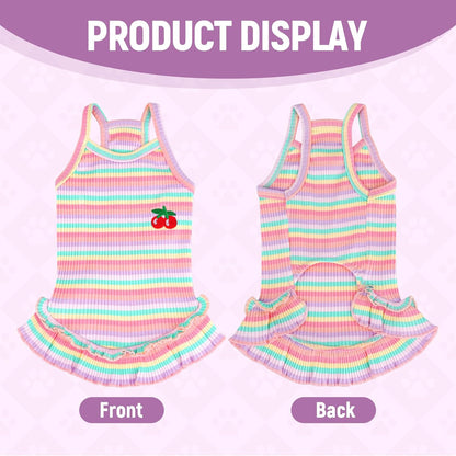 Jmkcoz sleeveless cotton dog shirt pattern detail