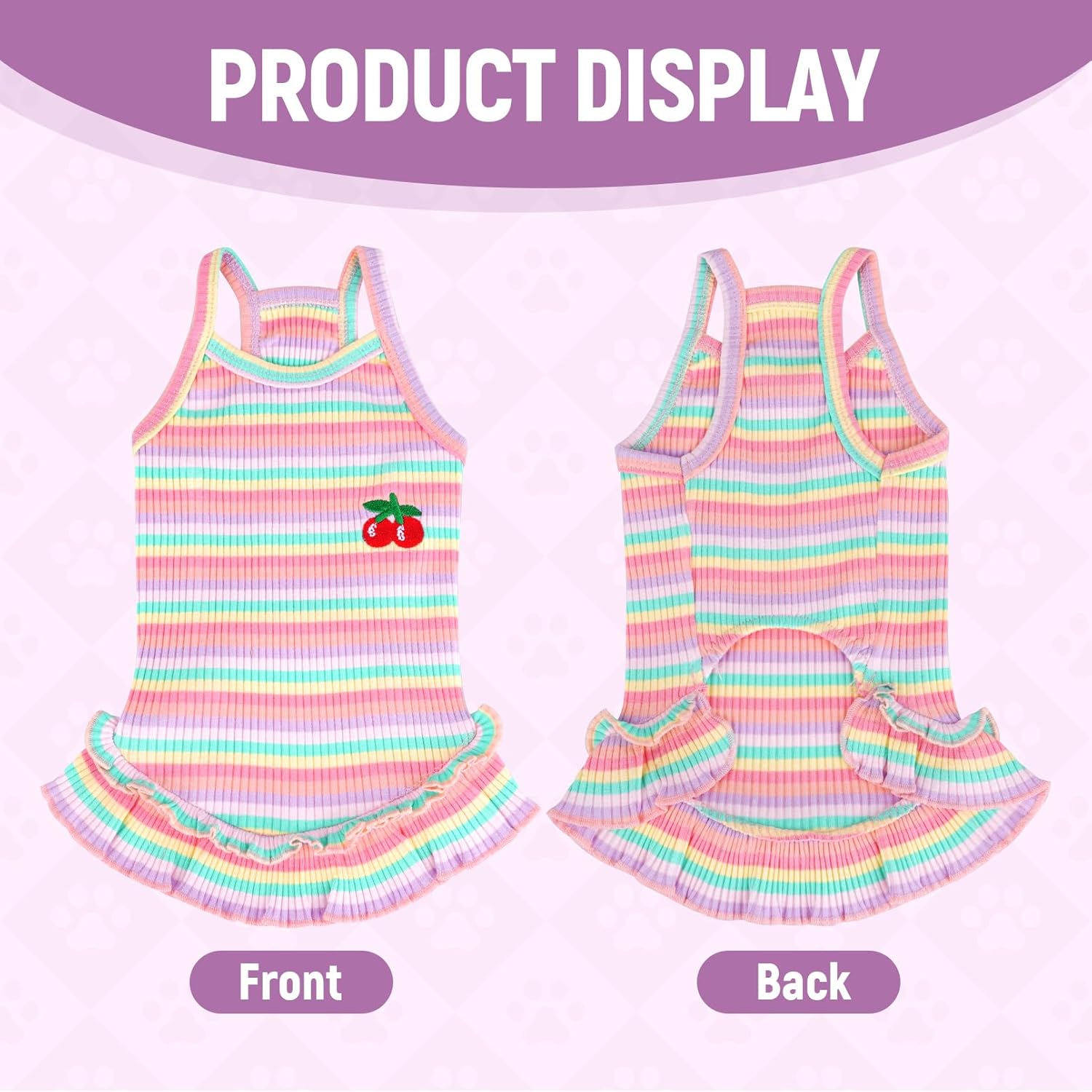 Lightweight pet outfit side view demonstrating comfortable sleeveless pullover style