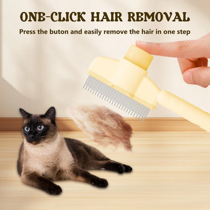 Demonstration of the one click release button ejecting trapped cat and dog fur.