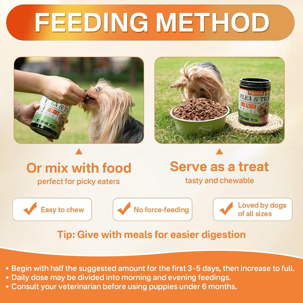 Puyrzoe digestive and immunity support chews for all dog breeds
