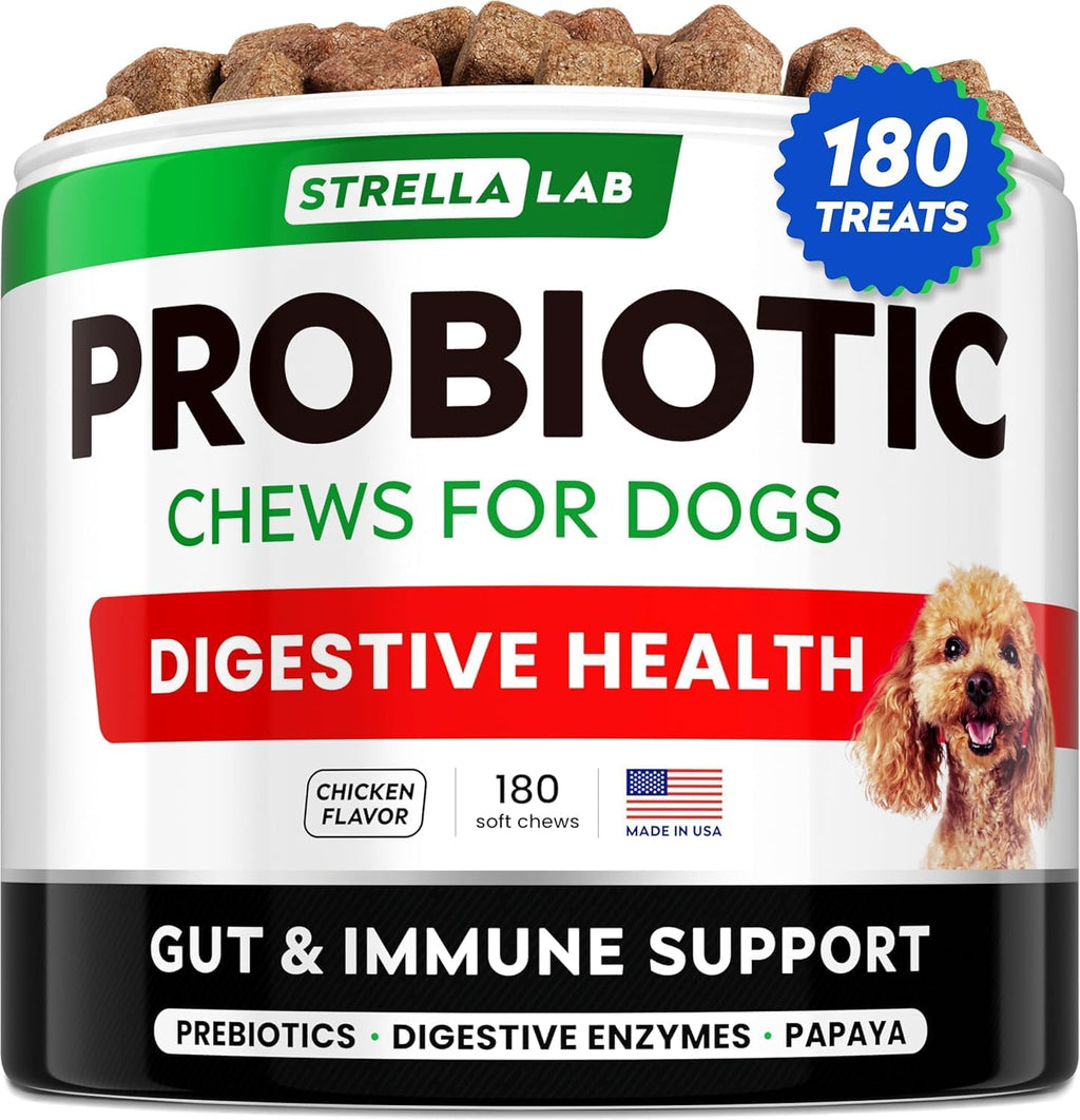 Strellalab Dog Probiotics Chews front view packaging