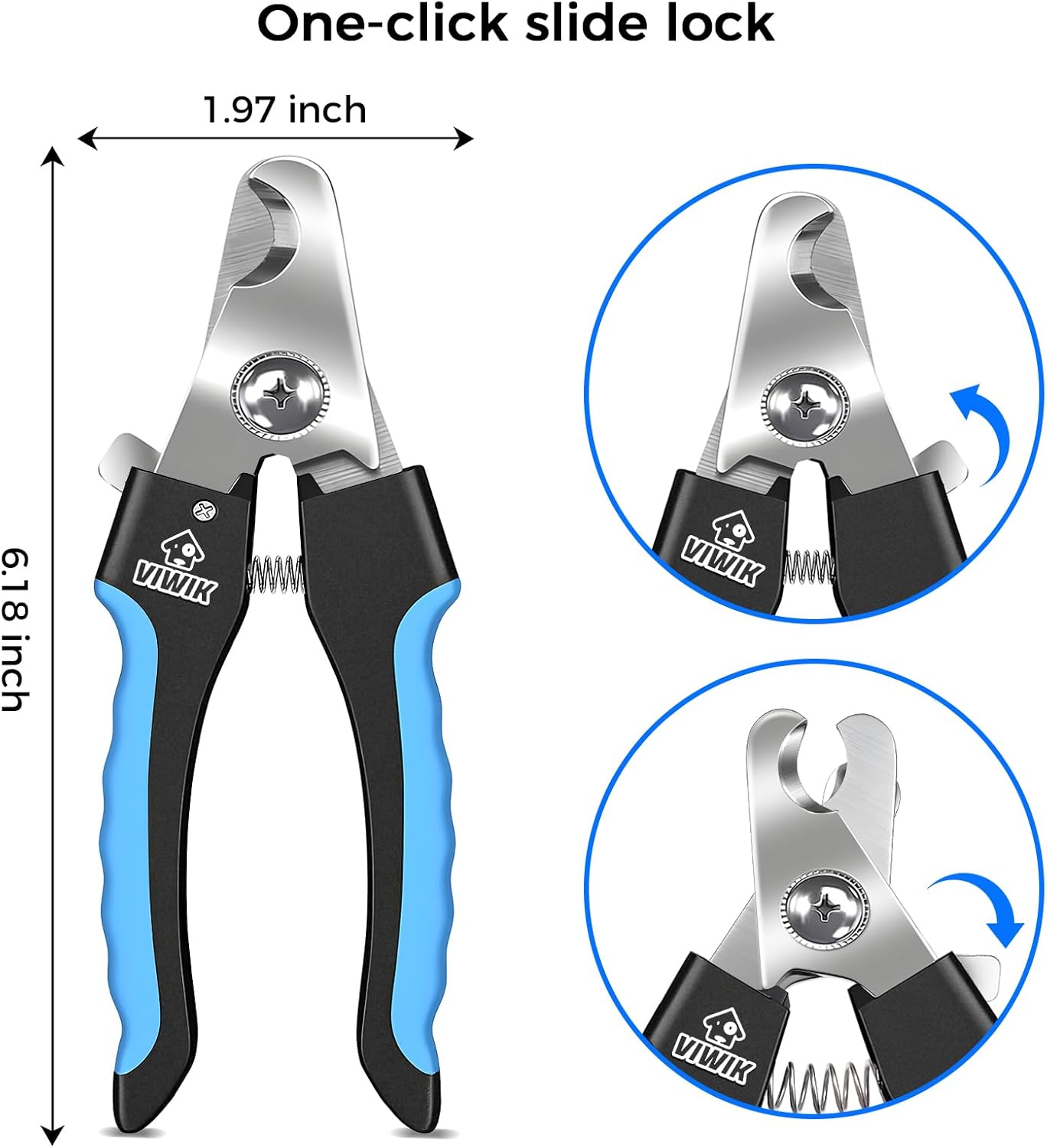 Viwik dog and cat claw clipper ergonomic handle detail