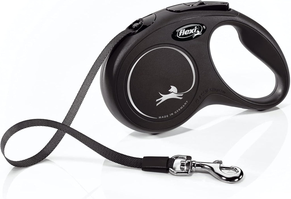 Flexi New Classic Tape Retractable Dog Leash black front view