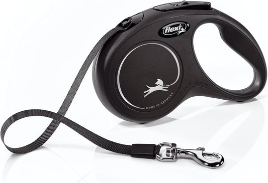 Flexi New Classic Tape Retractable Dog Leash black front view
